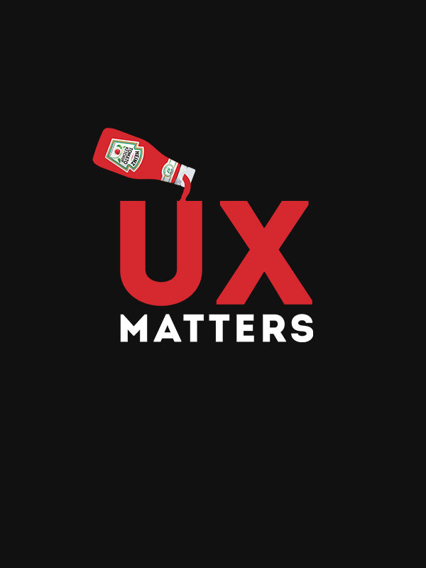 UX Matters- Black Round Neck UI UX T-shirt