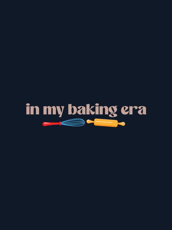 In My Baking Era- Navy Blue Round Neck Baking T-shirt