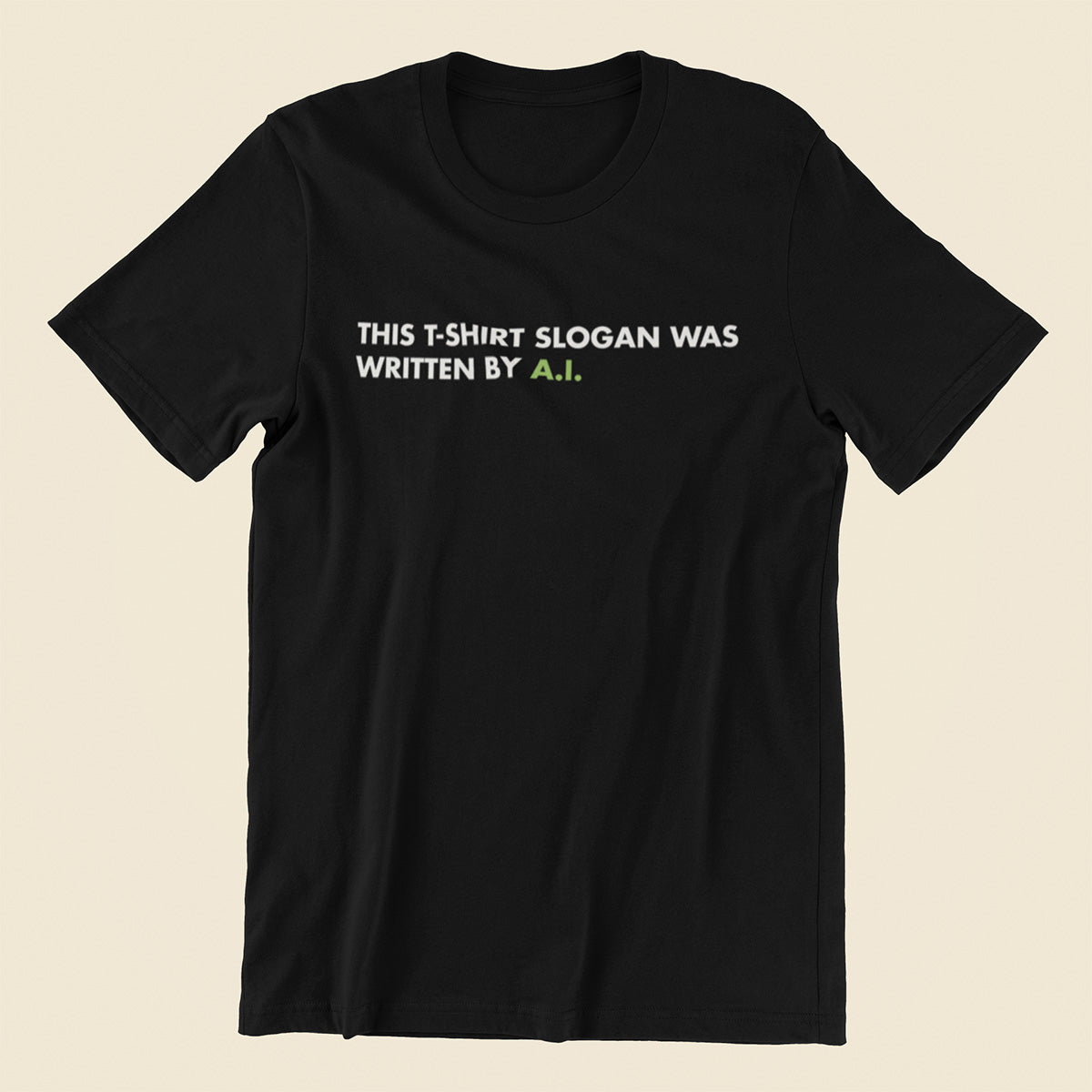 Written by A.I. - Black Round Neck A.I. Tshirt