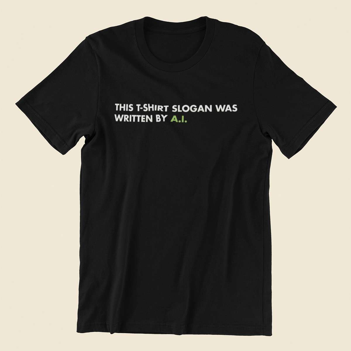 Written by A.I. - Black Round Neck A.I. Tshirt