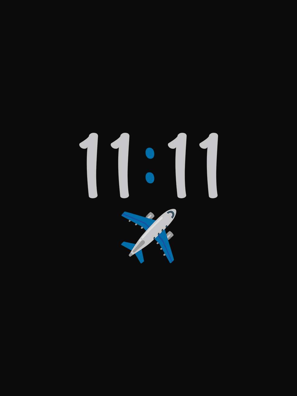11:11- Black Round Neck Women's Flight Crew T-shirt