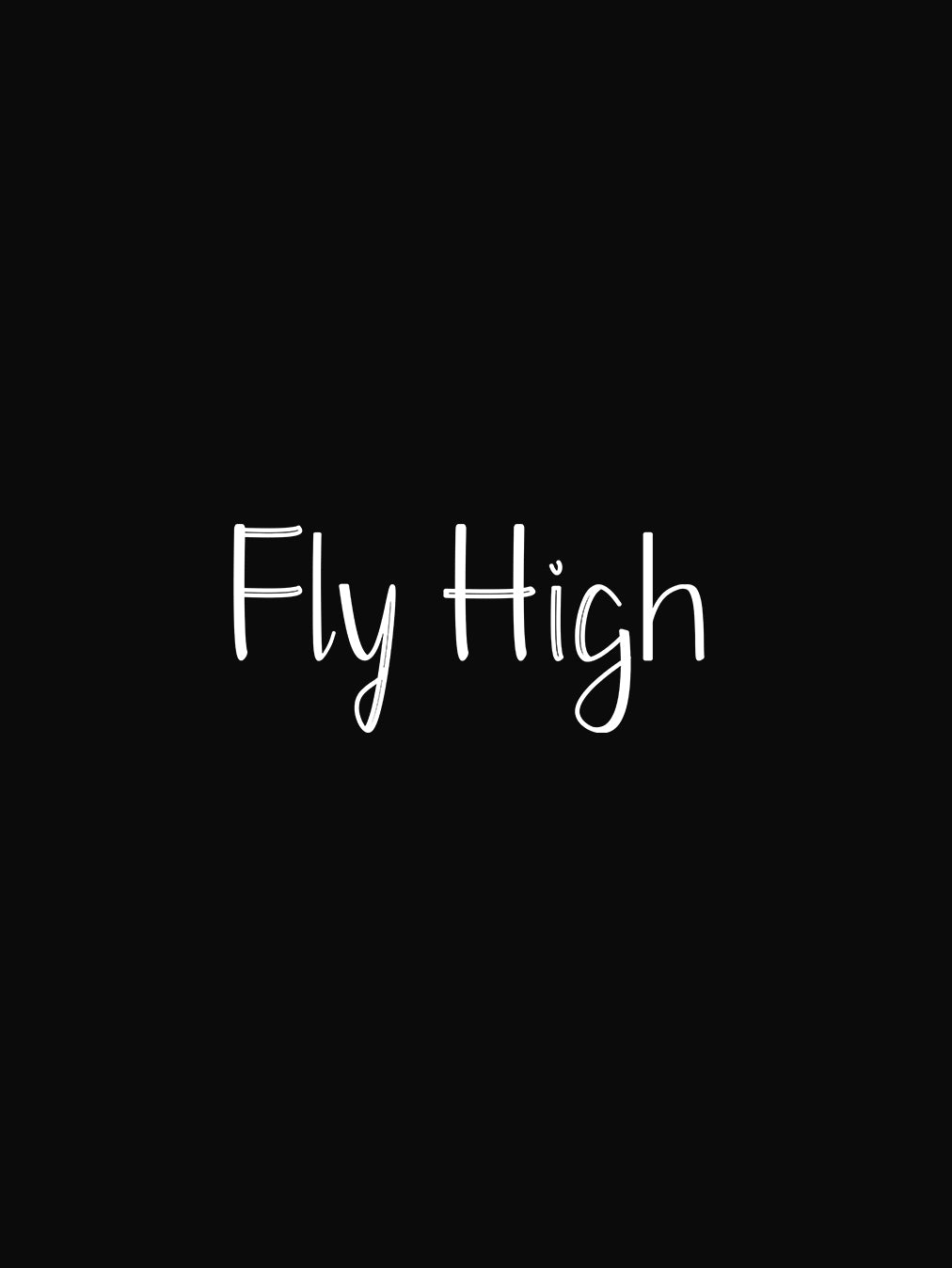 Fly High- Black Round Neck Flight Crew T-shirt