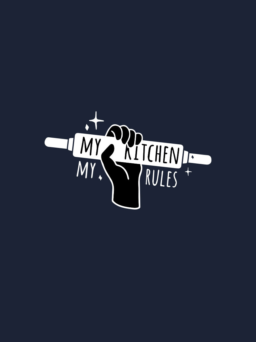 My Kitchen My Rules- Navy Blue Crew Neck Chef T-shirt