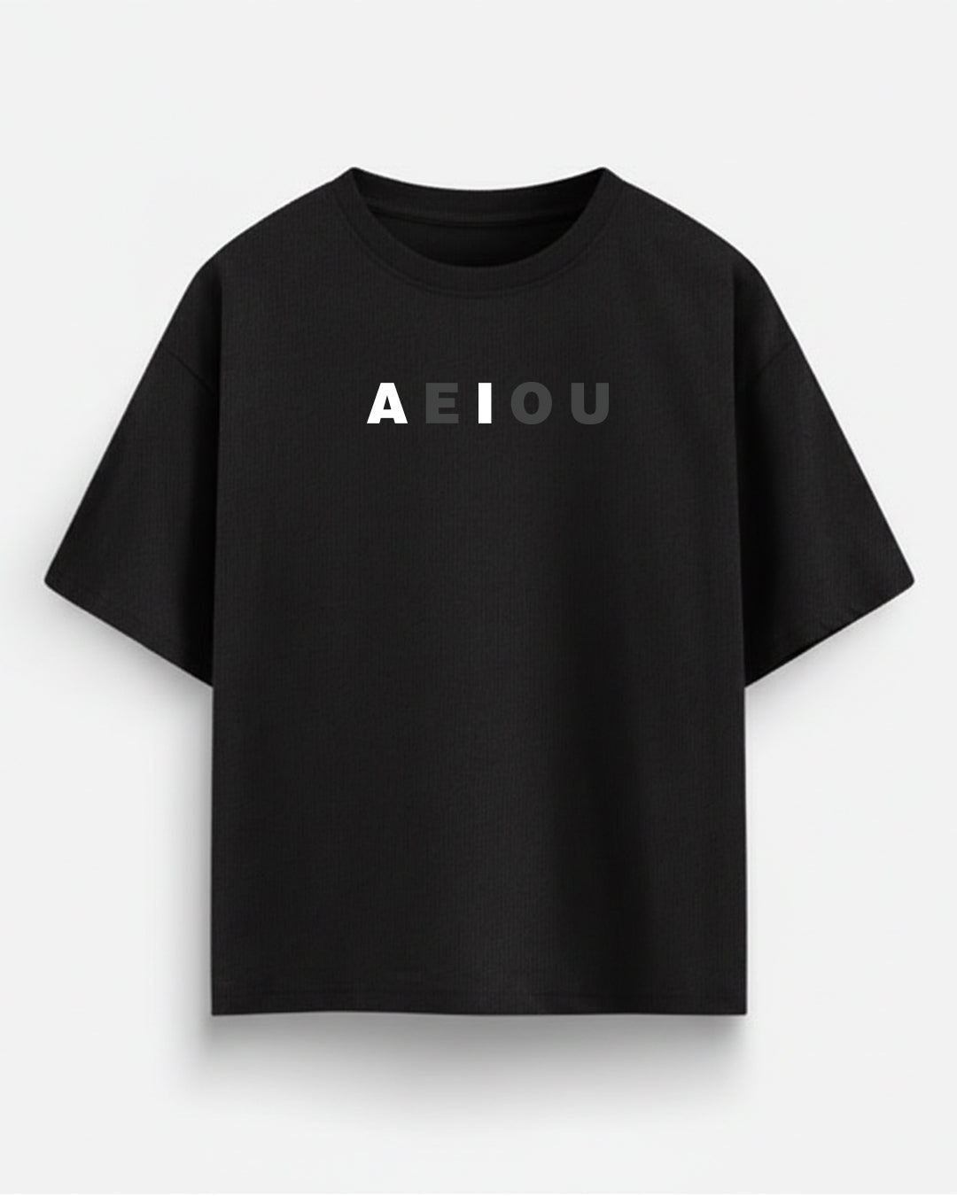 AEIOU- Black Oversized A.I. Tshirt