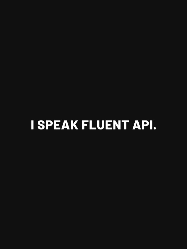 Speak Fluent API- Black Round Neck Coding T-shirt