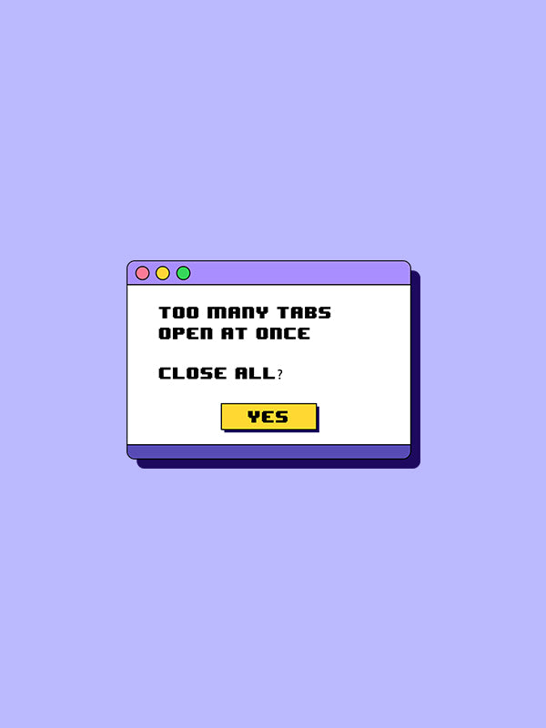 Too Many Tabs- Lavender Round Neck Coding T-shirt