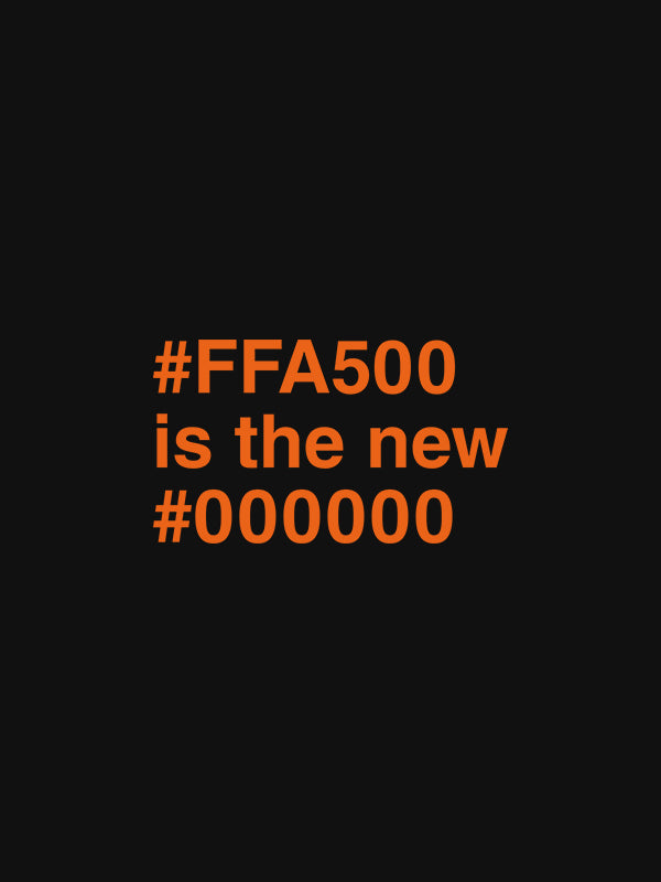 #FFA500 is the new #000000- Black Round Neck Coding T-shirt