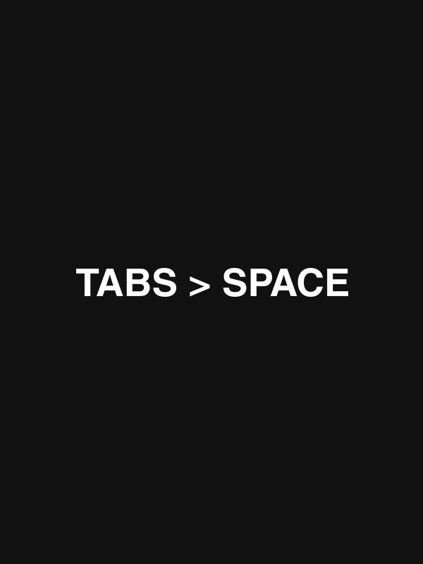 Tabs > Space- Black Round Neck Coding T-shirt
