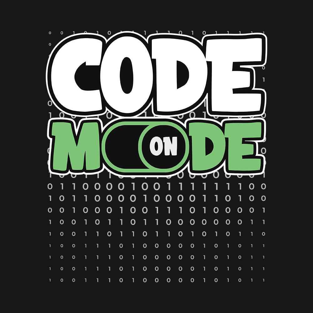 Code Mode On - Black Coding Hoodie
