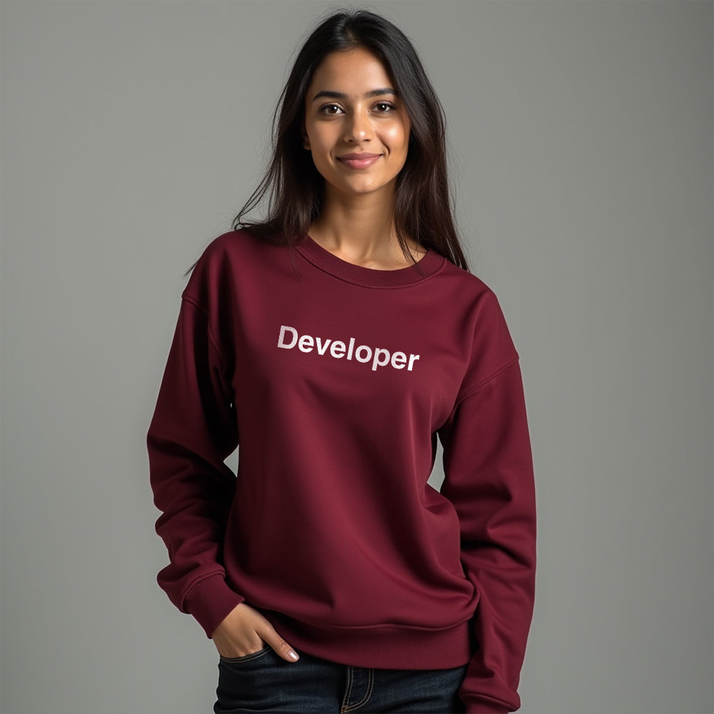 Developer Word- Maroon Coding Sweatshirt