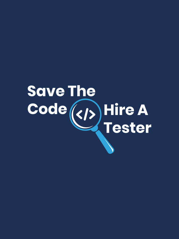 Hire A Tester- Navy Blue Round Neck Coding T-shirt