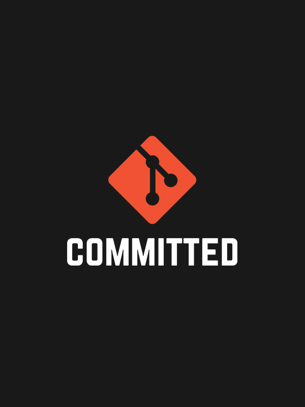 Committed- Black Round Neck Coding T-shirt