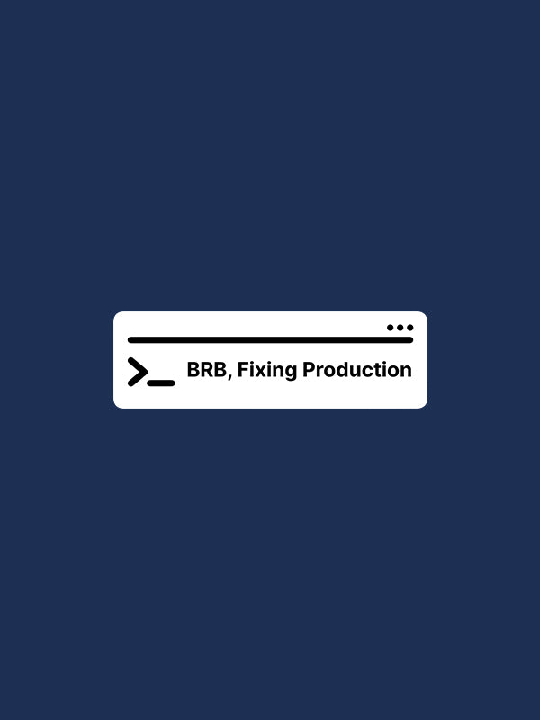 Fixing Production- Navy Blue Round Neck Coding T-shirt