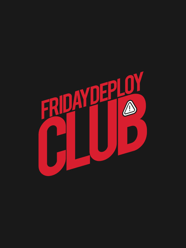 Friday Deploy Club- Black Round Neck Coding T-shirt
