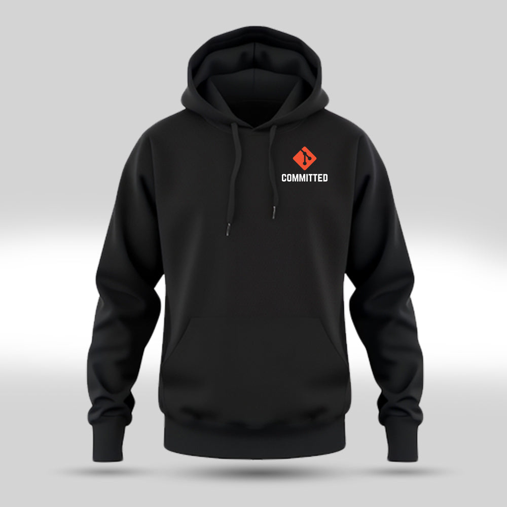 Committed - Black Coding Hoodie