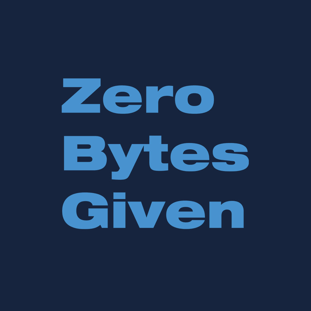 Zero Bytes Given - Navy Blue Coding Hoodie