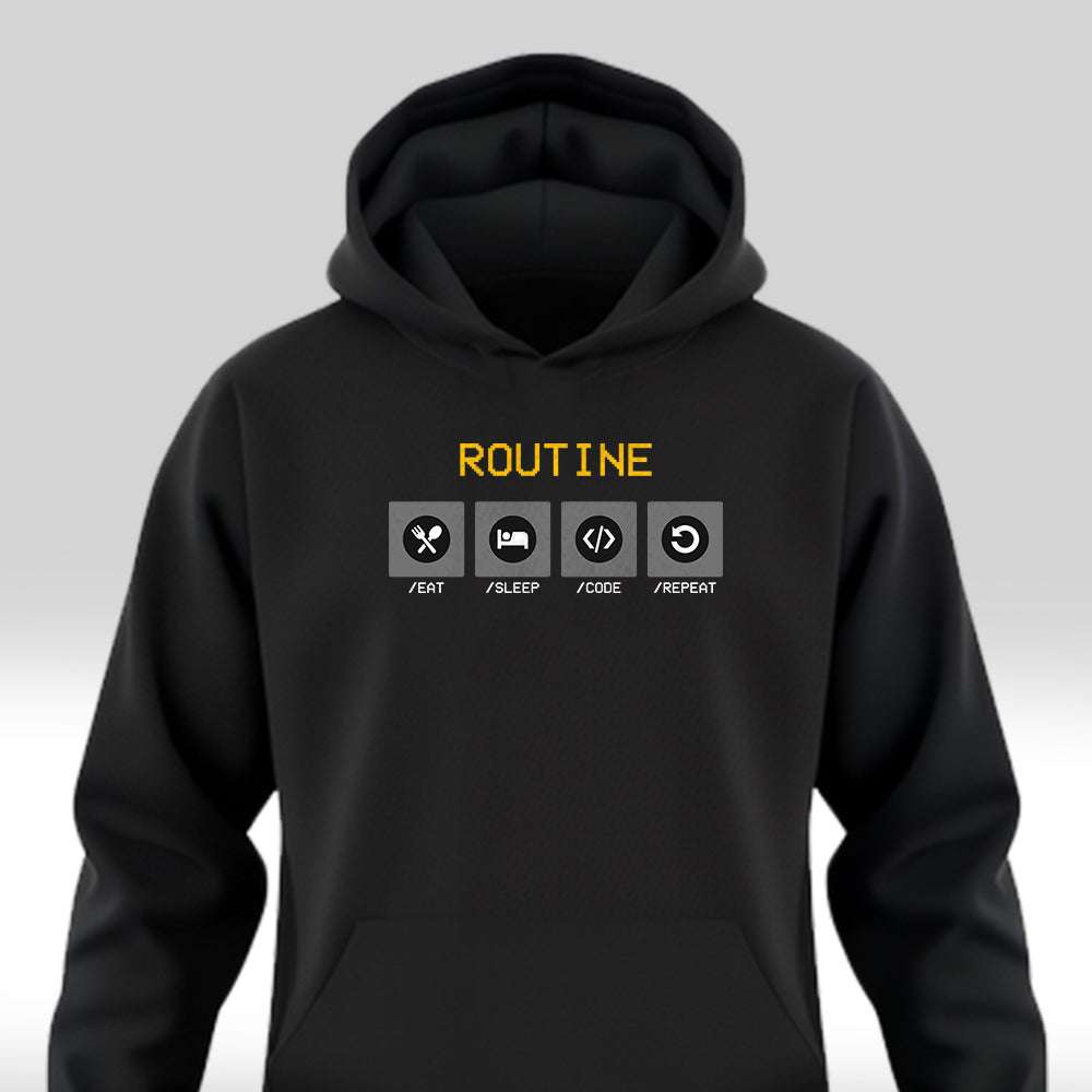 Eat Sleep Code - Black Coding Hoodie