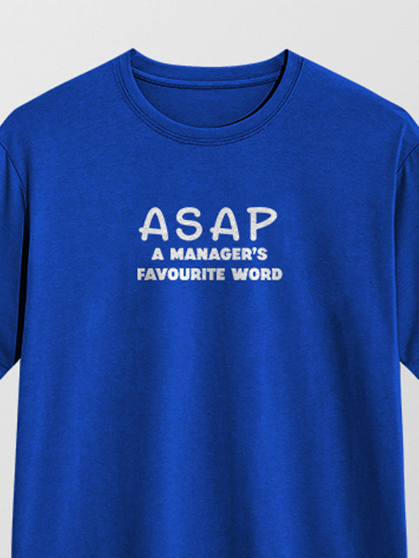 ASAP- Royal Blue Round Neck Corporate T-shirt
