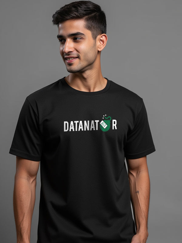 Datanator- Black Round Neck Corporate T-shirt