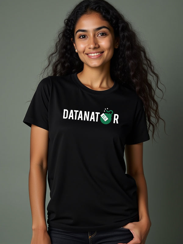 Datanator- Black Round Neck Corporate T-shirt