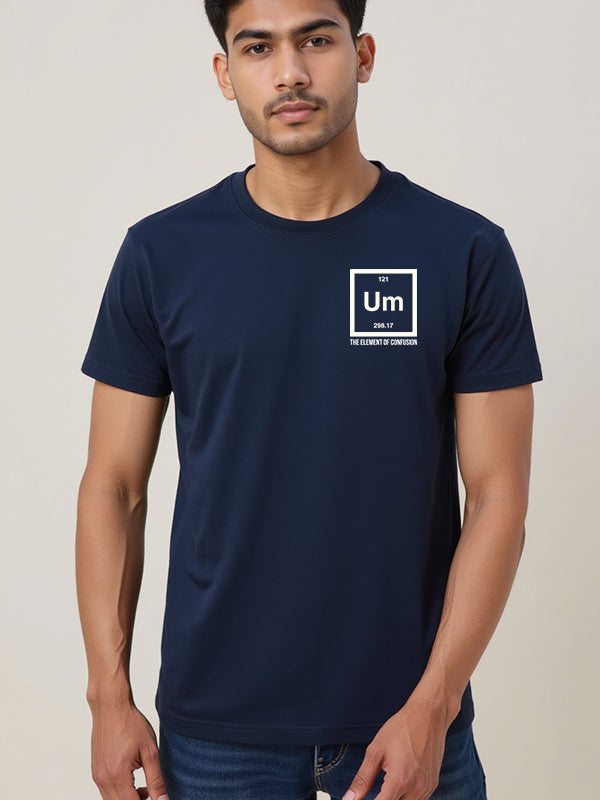 UM Element- Navy Blue Round Neck Corporate T-shirt