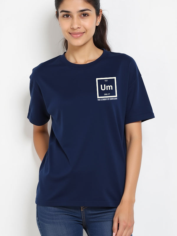 UM Element- Navy Blue Round Neck Corporate T-shirt