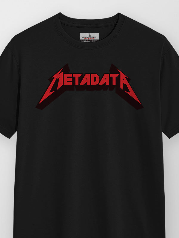 Metadata - Black Corporate Round Neck T-shirt