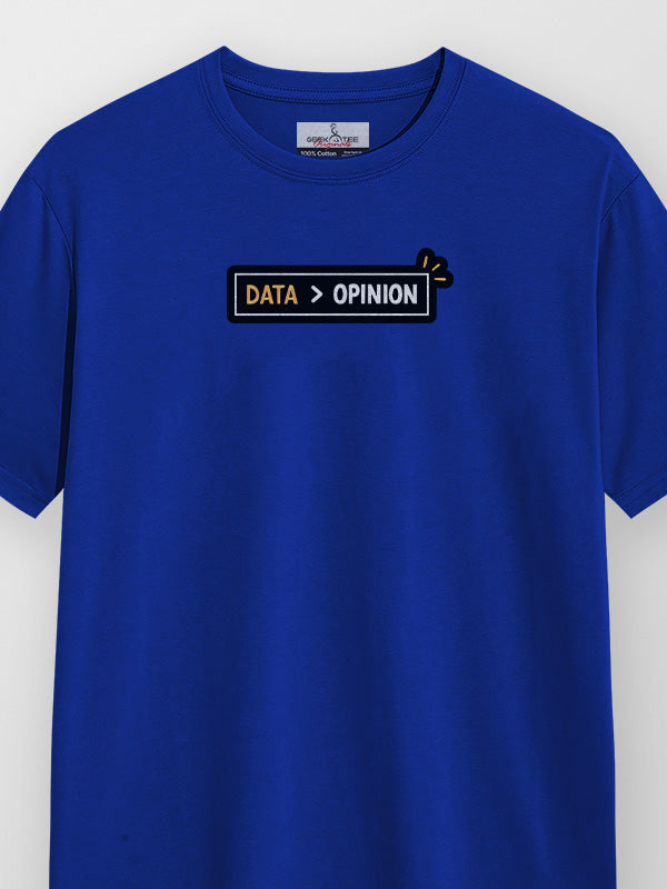 Data Opinion - Royal Blue Corporate Round Neck T-shirt