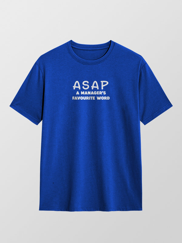 ASAP- Royal Blue Round Neck Corporate T-shirt