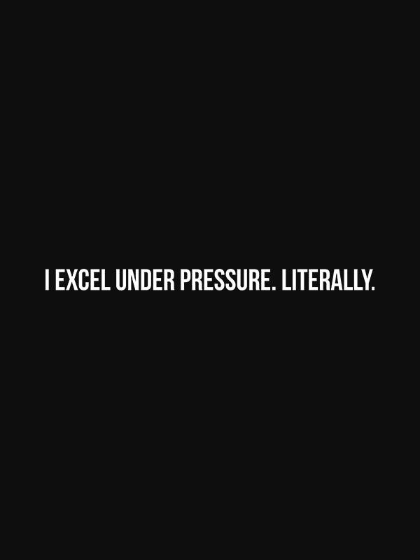 Excel Under Pressure- Black Round Neck Corporate T-shirt