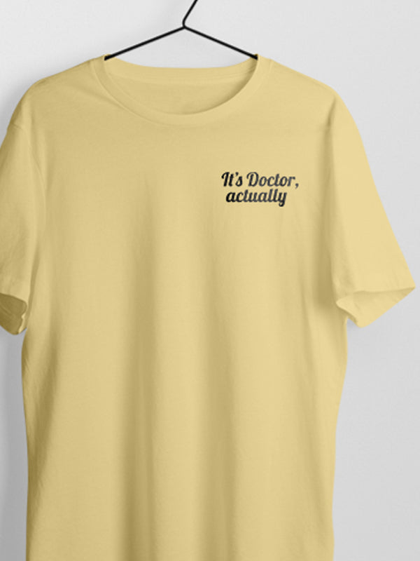 Its Doctor- Beige Round Neck Medical T-shirt