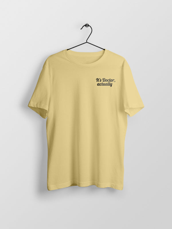 Its Doctor- Beige Round Neck Medical T-shirt
