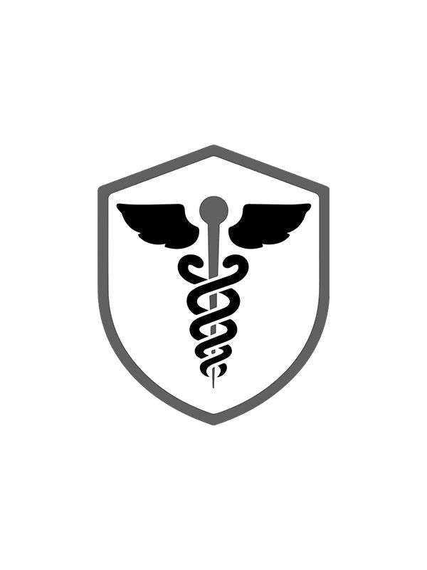 Caduceus Medicine Logo- White Polo Medical T-shirt