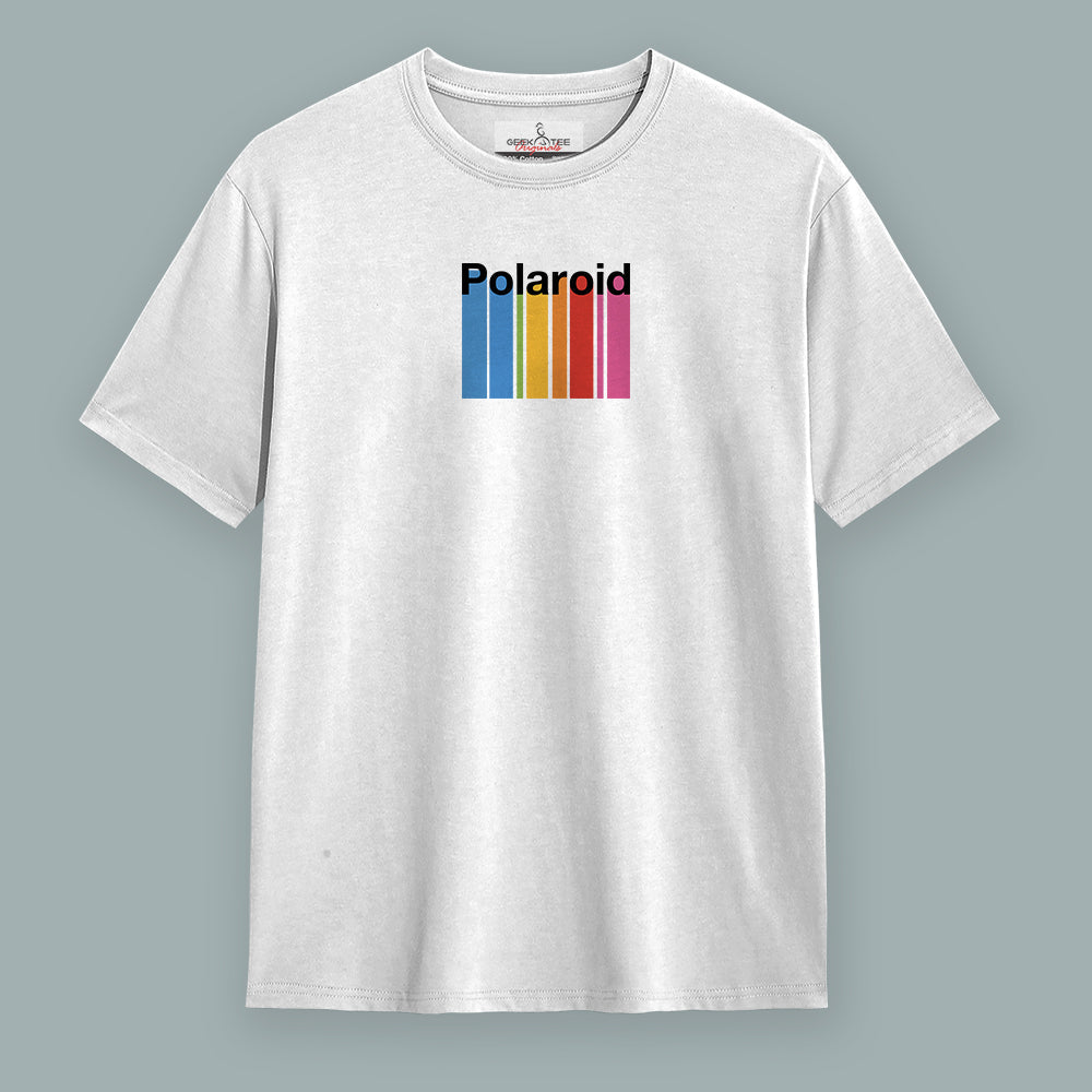 Polaroid - White Round Neck Graphic T-shirt – GeekOTee