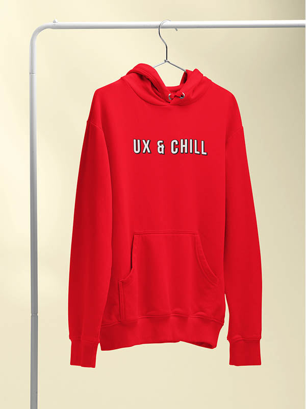 UX & Chill- Red UI UX Hoodie