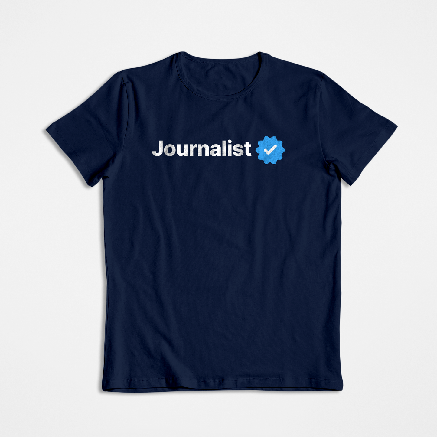 Journalist Verified- Navy Blue Round Neck Journalism T-shirt