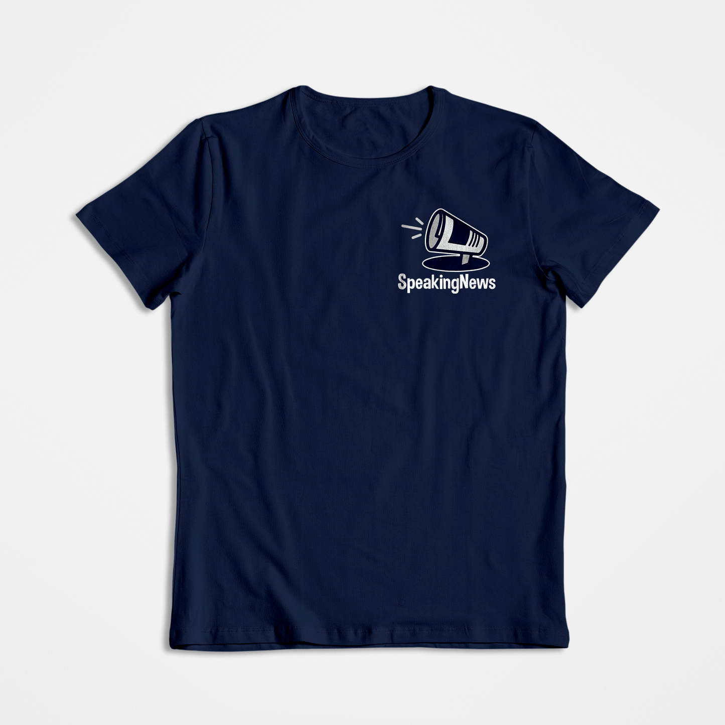 Speaking News- Navy Blue Round Neck Journalism T-shirt