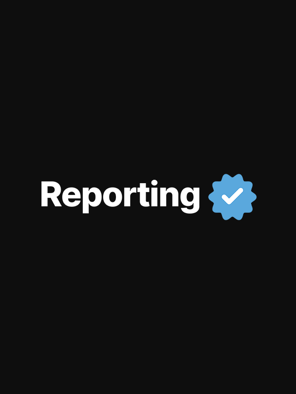 Reporting Verified- Black Round Neck Journalism T-shirt