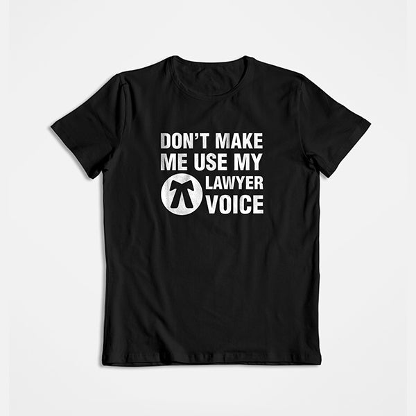 Lawyer Voice- Black Round Neck Lawyer T-shirt