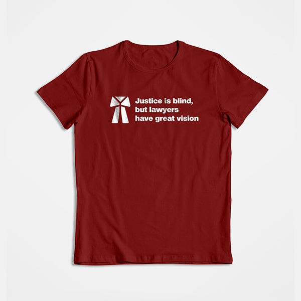Lawyer Vision- Red Round Neck Lawyer T-shirt
