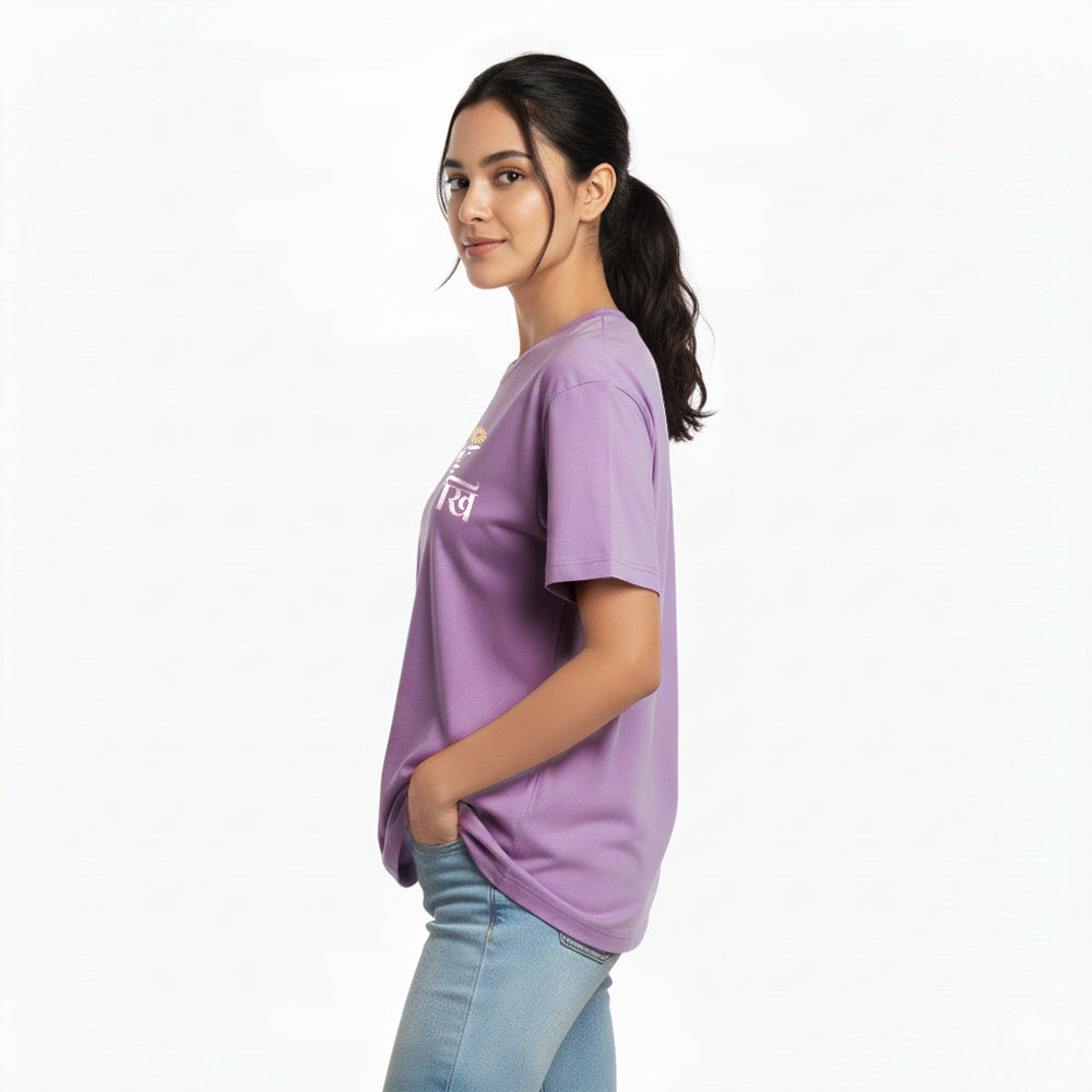 Lekhika - Lavender Round Neck Writer T-shirt