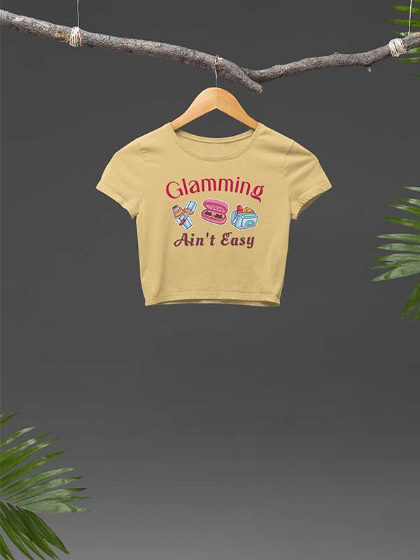 Glammin Aint Easy - Makeup Artist Crop Top