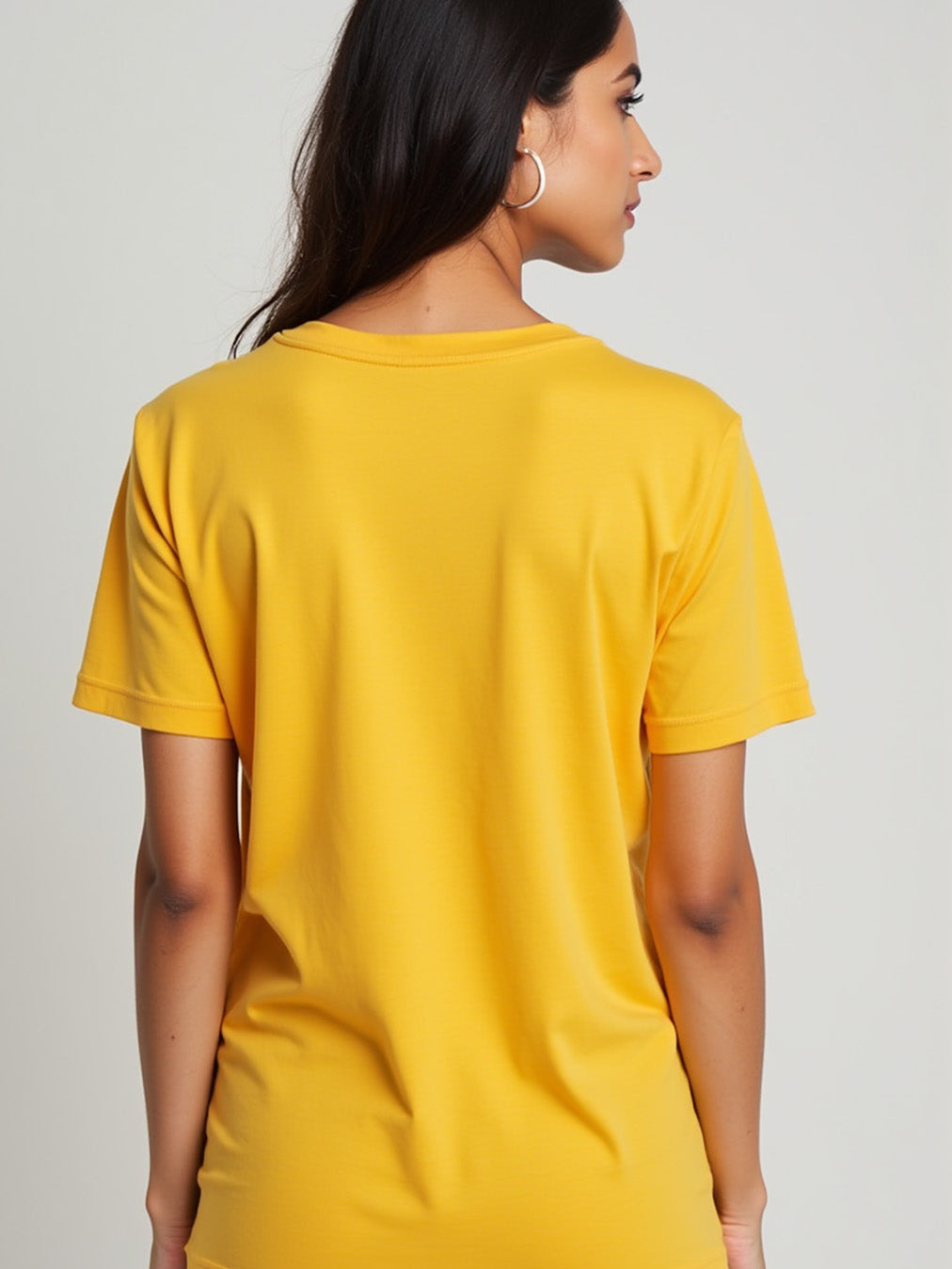 Mustard Yellow- Solid Women's Round Neck T-shirt