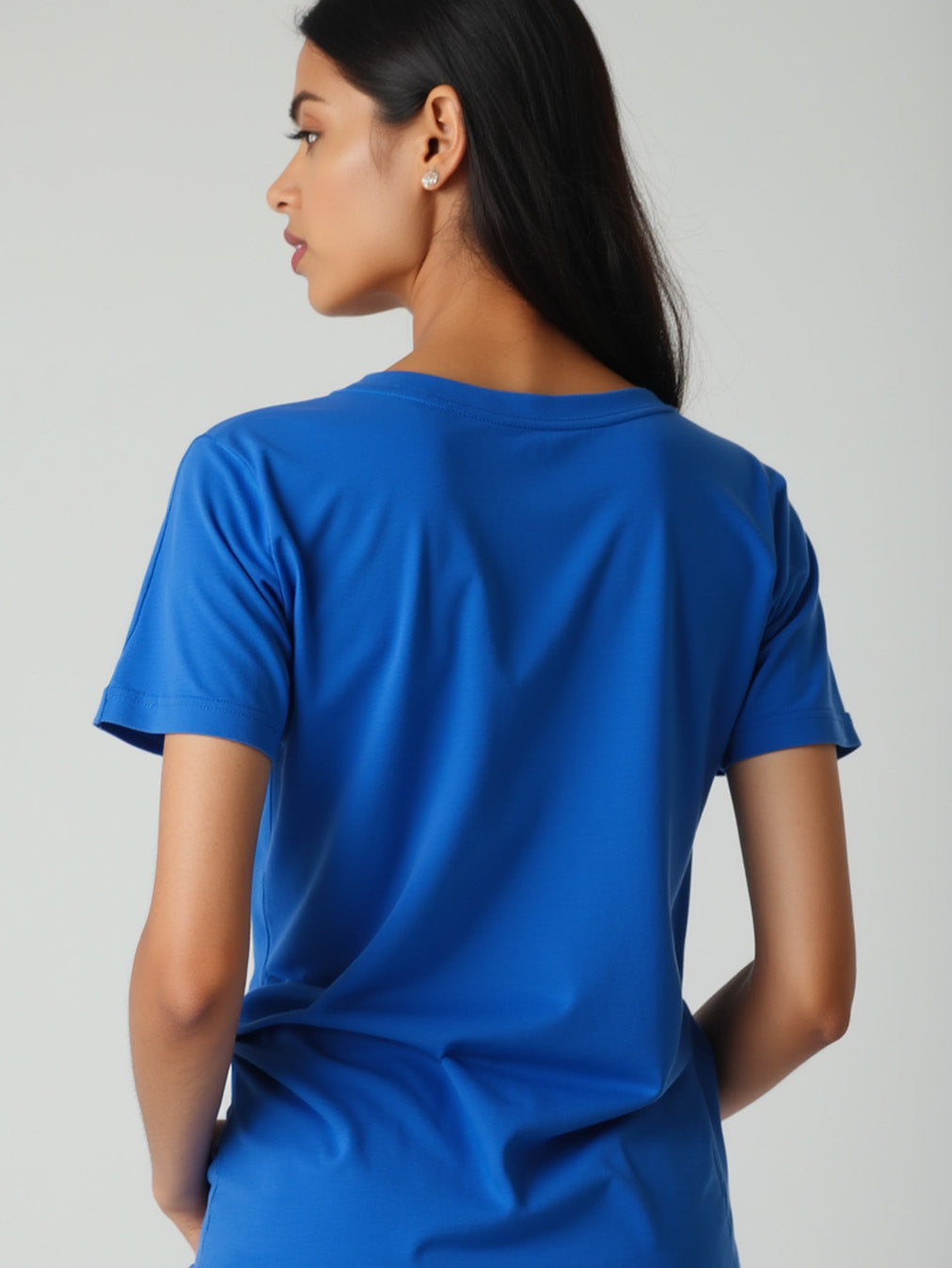 Royal Blue- Solid Women's Round Neck T-shirt