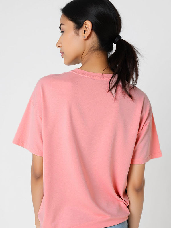 Light Pink- Solid Unisex Round Neck T-shirt