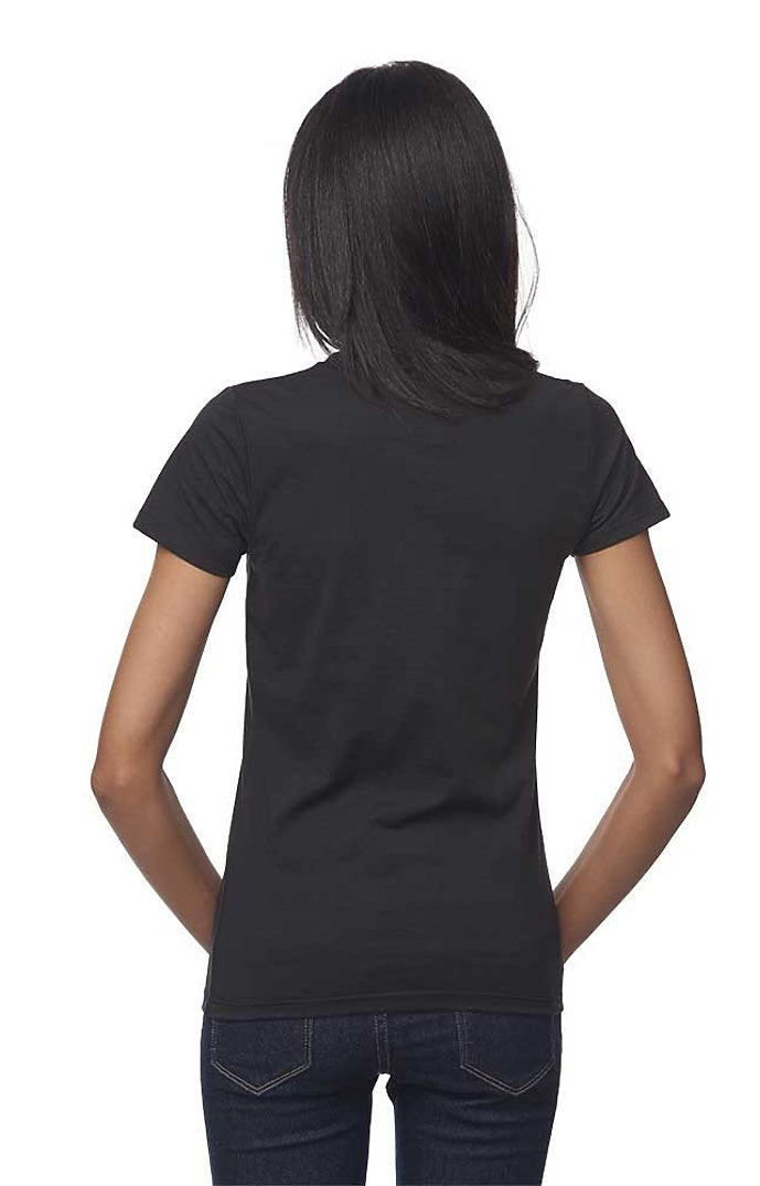 Pilates Power- Black Round Neck Women's PiIates T-shirt