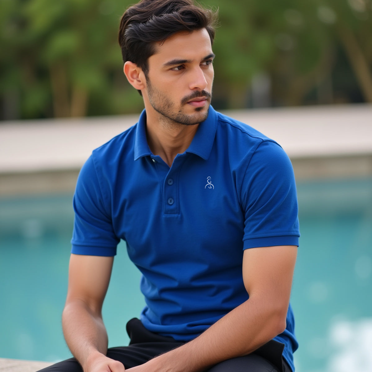 Royal Blue- Regular Fit Solid Unisex Polo Tshirt