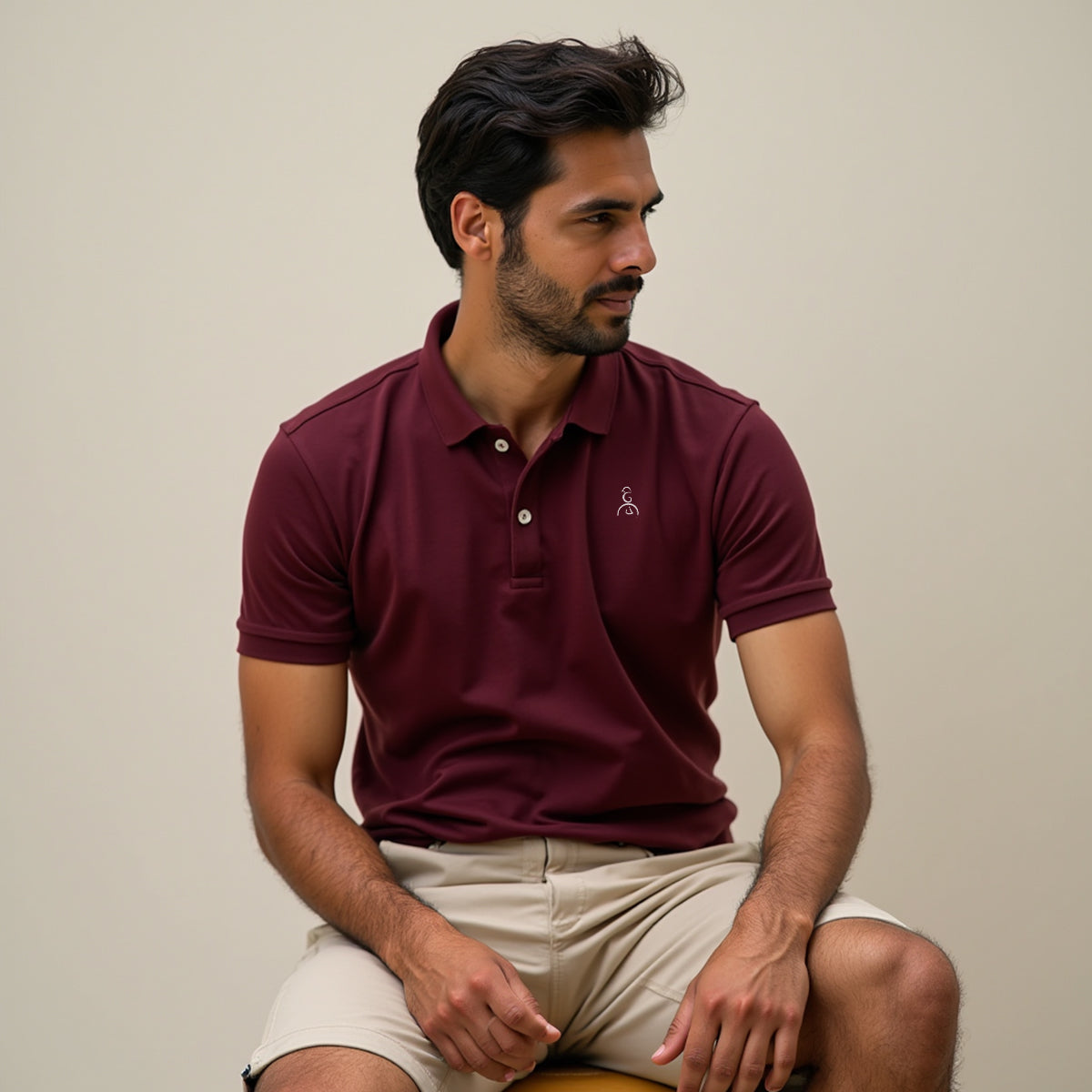 Maroon- Regular Fit Solid Unisex Polo Tshirt