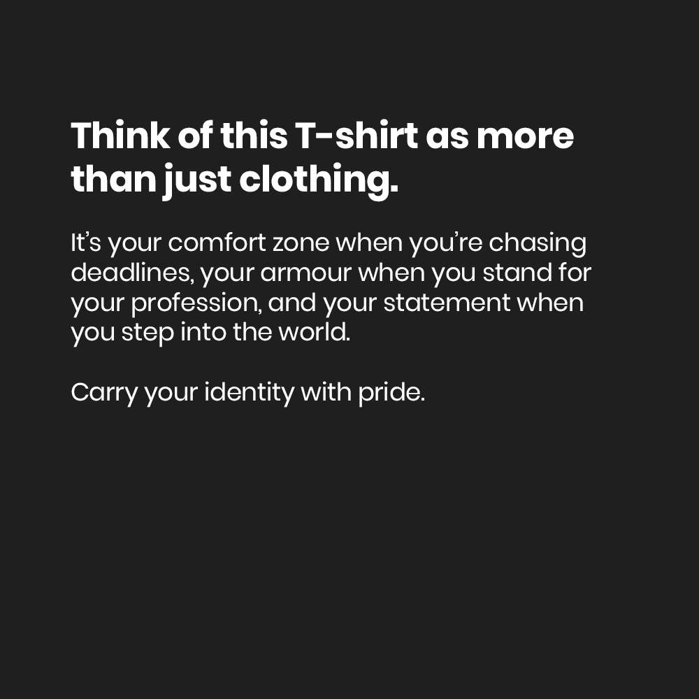 Over Worked- Black Round Neck Oversized Corporate T-shirt