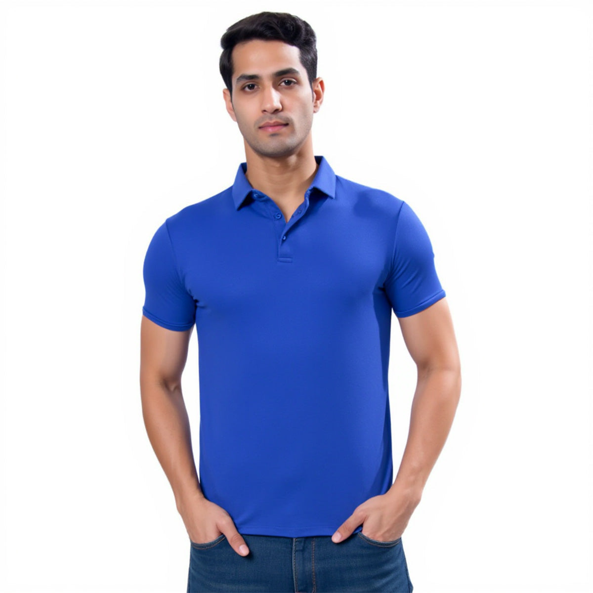 Royal Blue- Regular Fit Solid Unisex Polo Tshirt